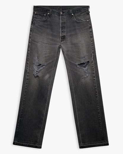 Faded/Distressed Black Resurgence Denim - 36" x 36.5"