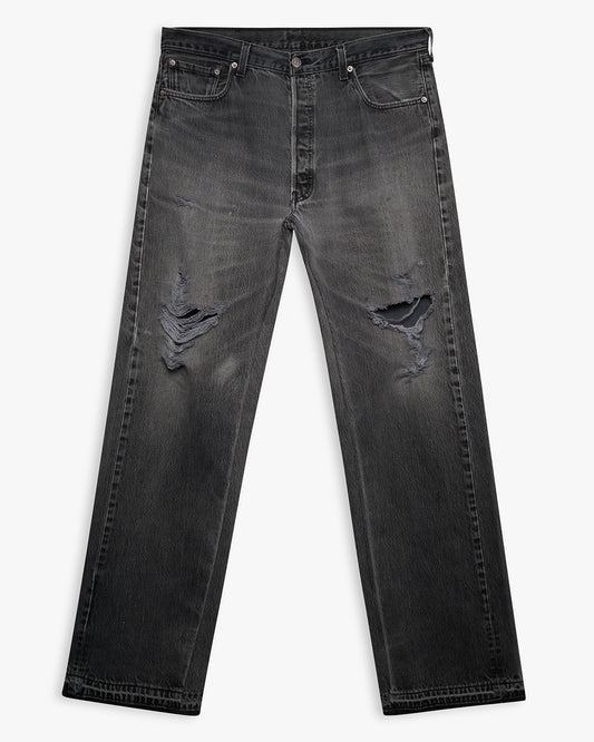 Faded/Distressed Black Resurgence Denim - 36" x 36.5"