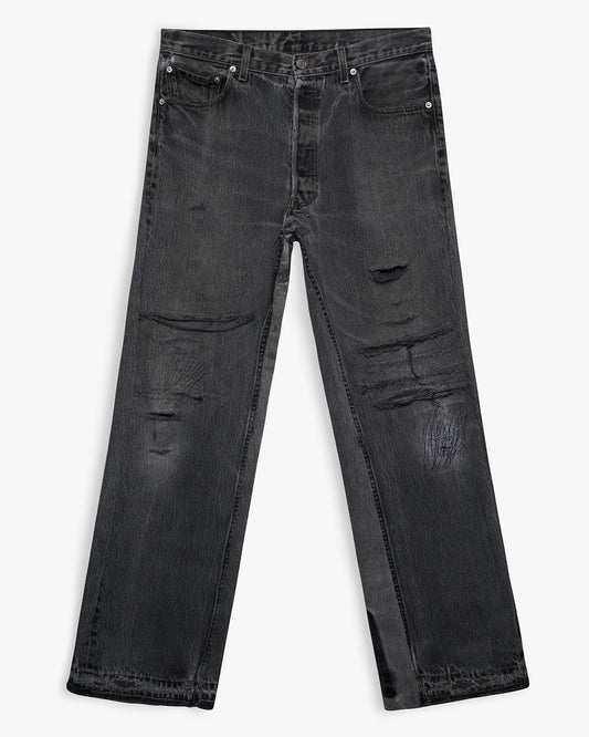 Faded Black/Distressed Resurgence Denim - 33.5" x 32"