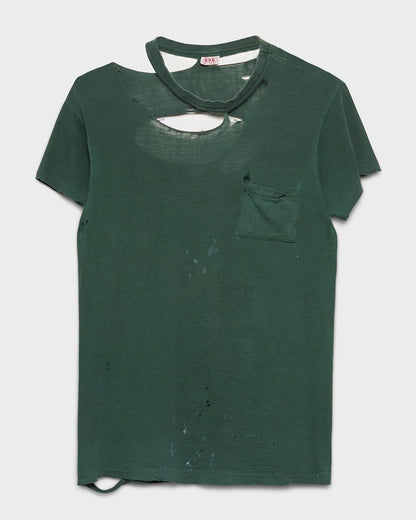 Green Neck Thrashed T-Shirt