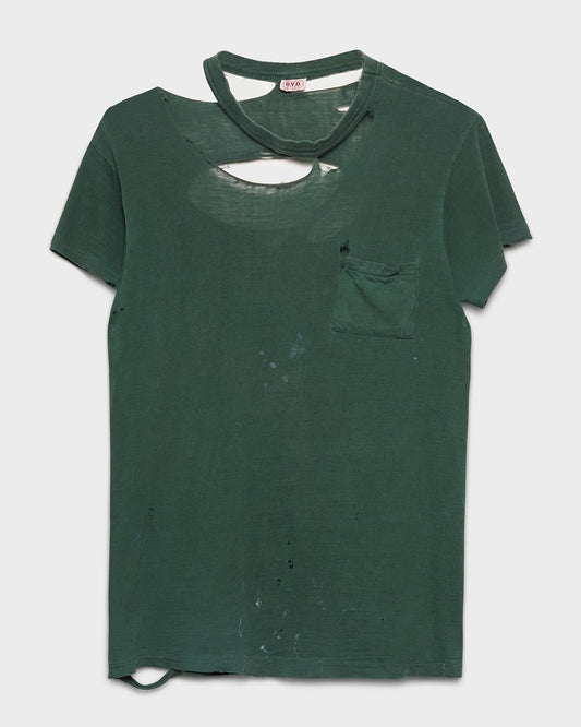 Green Neck Thrashed T-Shirt