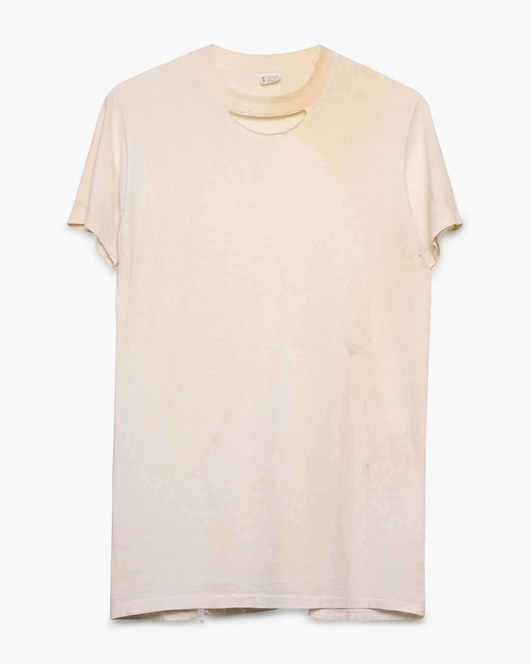 Distressed Penney's Stained White Blank Tee