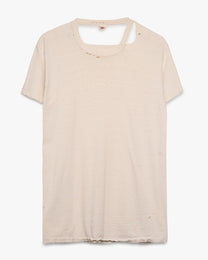 Thrashed Hanes Blank White Tee