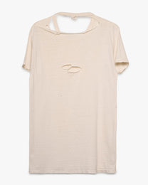 Thrashed Hanes Blank White Tee