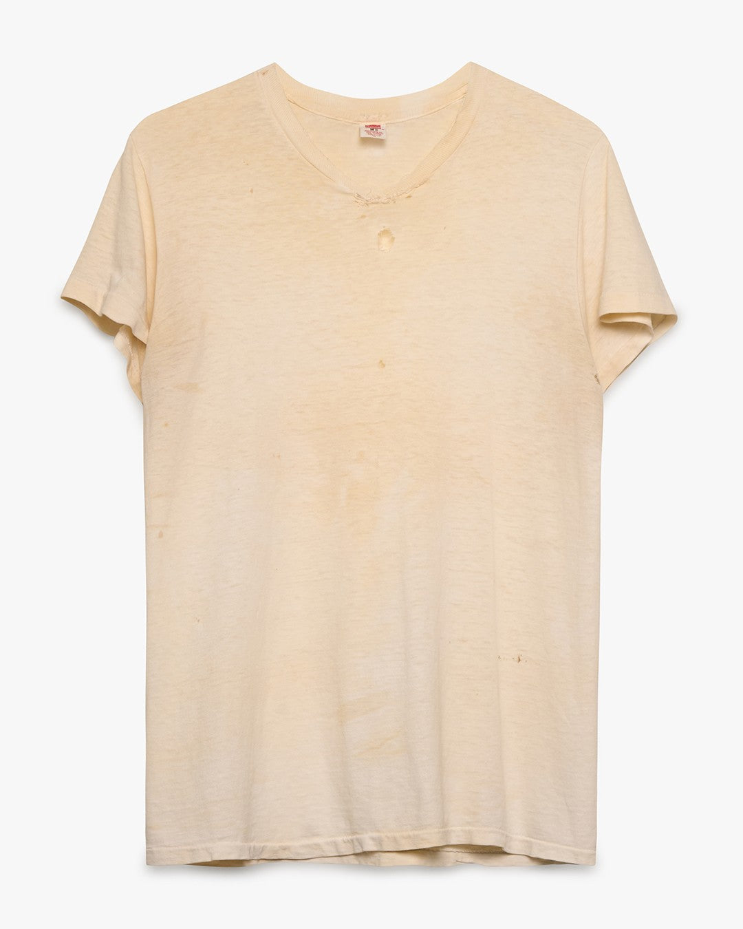 Distressed Stained White Blank Tee