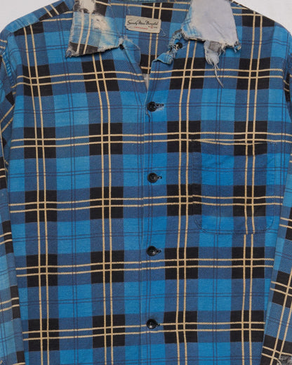 Blue Printed Flannel