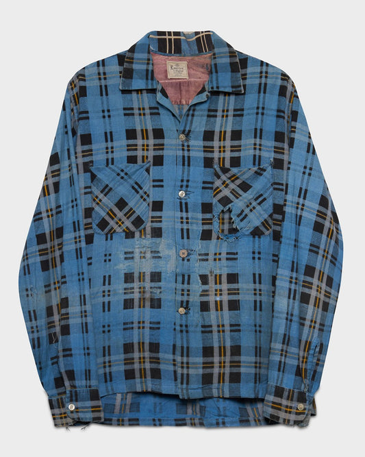 Blue Printed Flannel