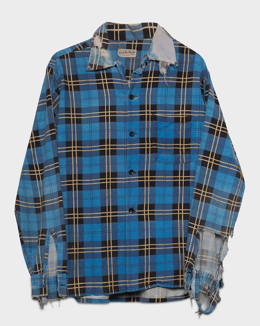 Blue Printed Flannel