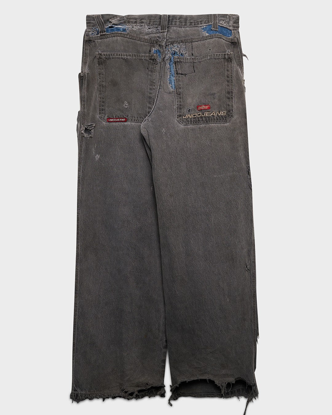 Thrashed/Faded Grey JNCO Jeans
