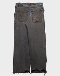 Thrashed/Faded Grey JNCO Jeans
