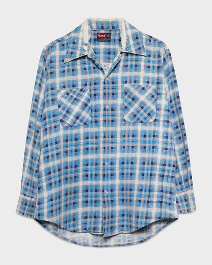 Blue Printed Flannel