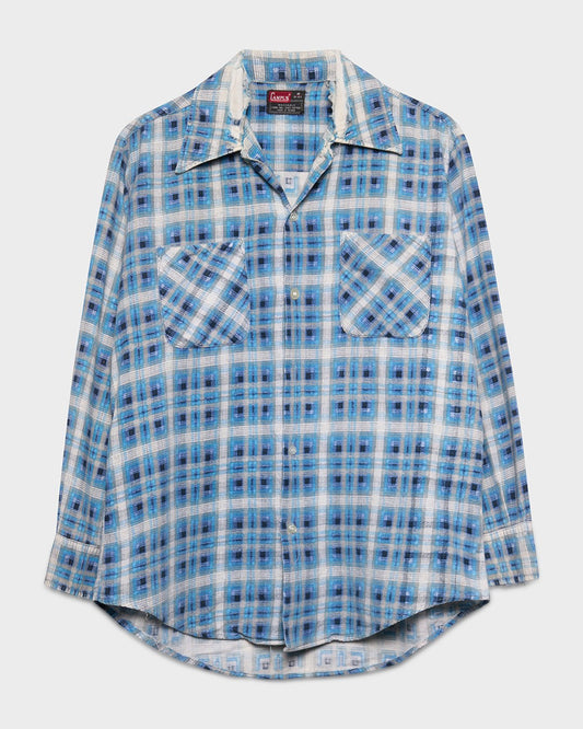 Blue Printed Flannel