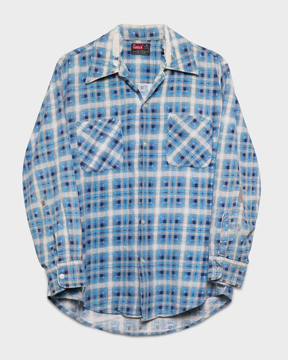 Blue Printed Flannel
