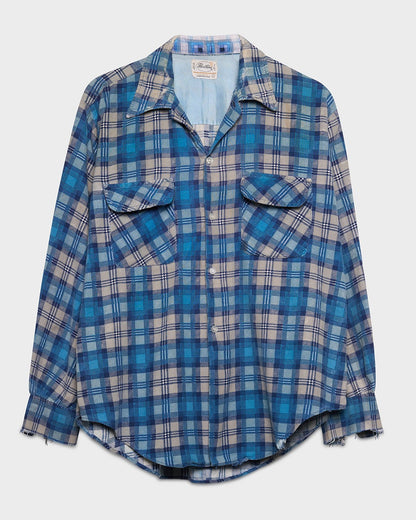 Blue Printed Flannel