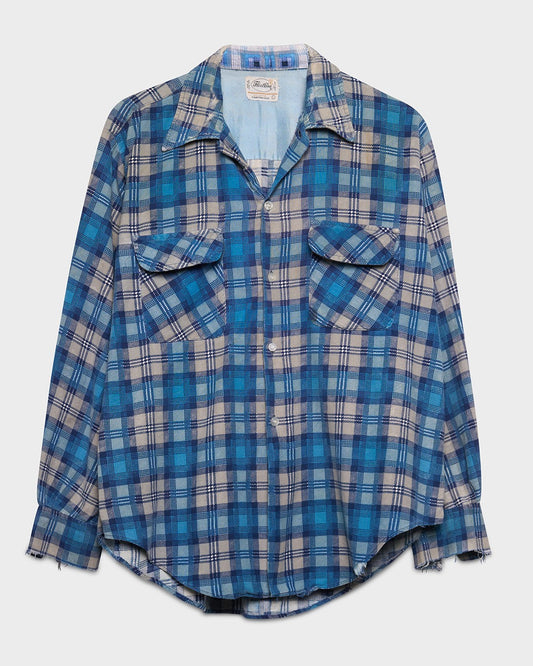 Blue Printed Flannel