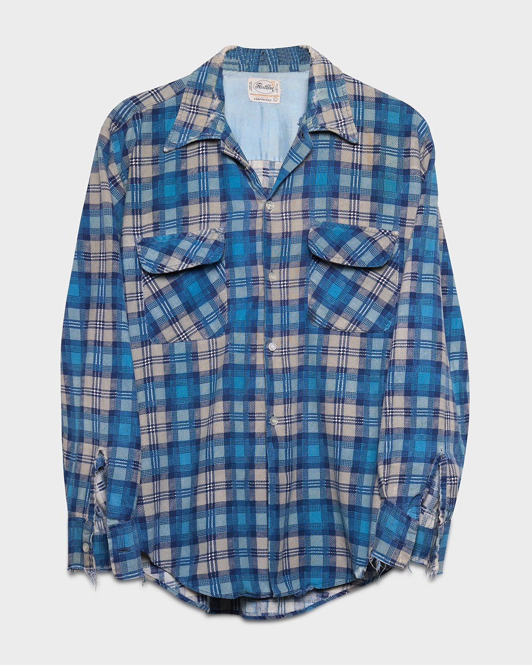Blue Printed Flannel