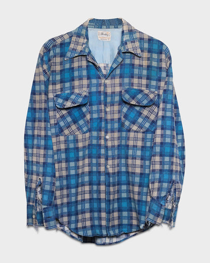 Blue Printed Flannel