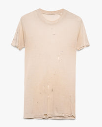 Dirt-Stained Paper Thin White Tee