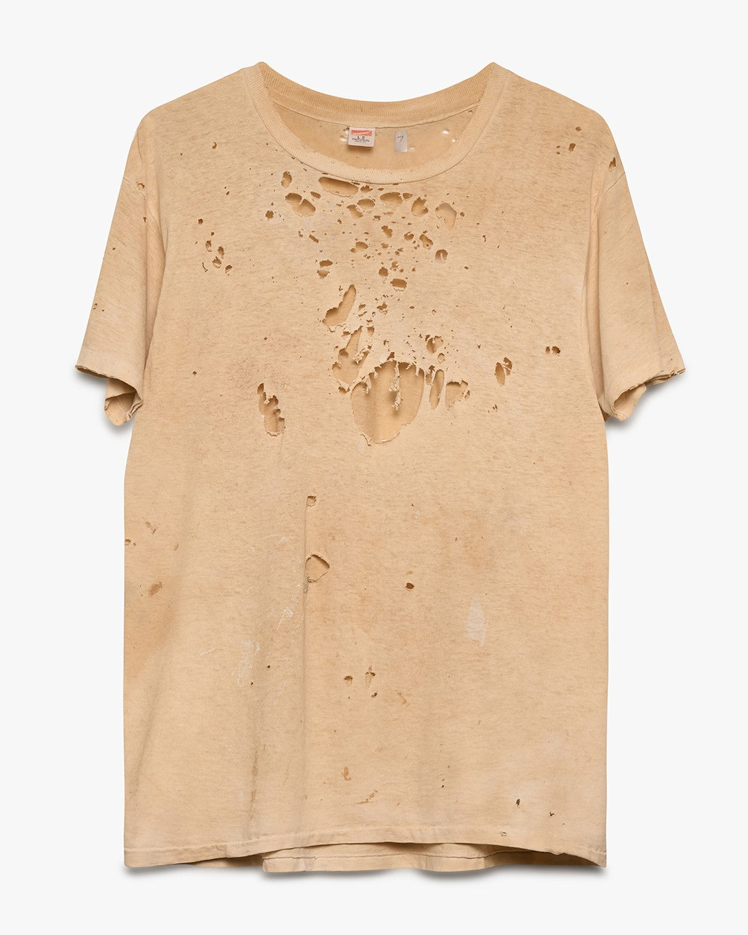 Thrashed Dirt-Stained White Blank Tee