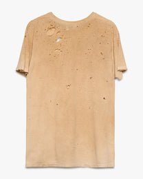 Thrashed Dirt-Stained White Blank Tee
