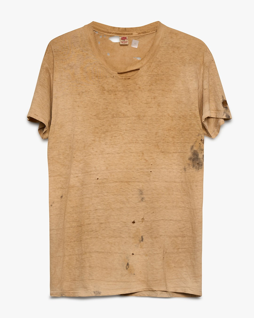 Thrashed Dirt-Stained White Blank Tee