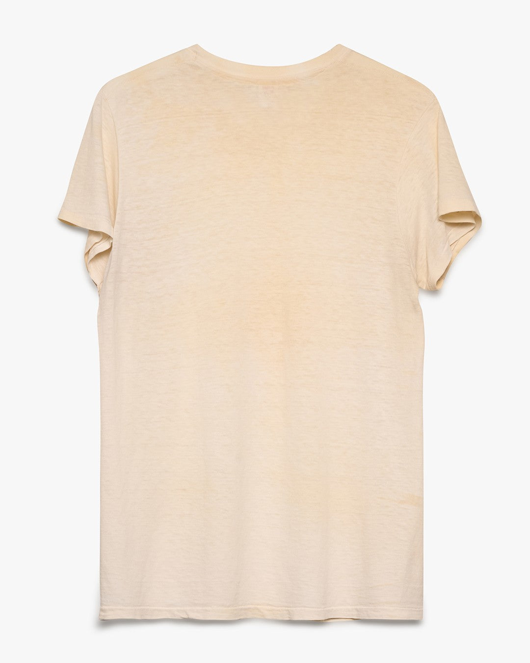 Distressed Dirt-Stained White Blank Tee