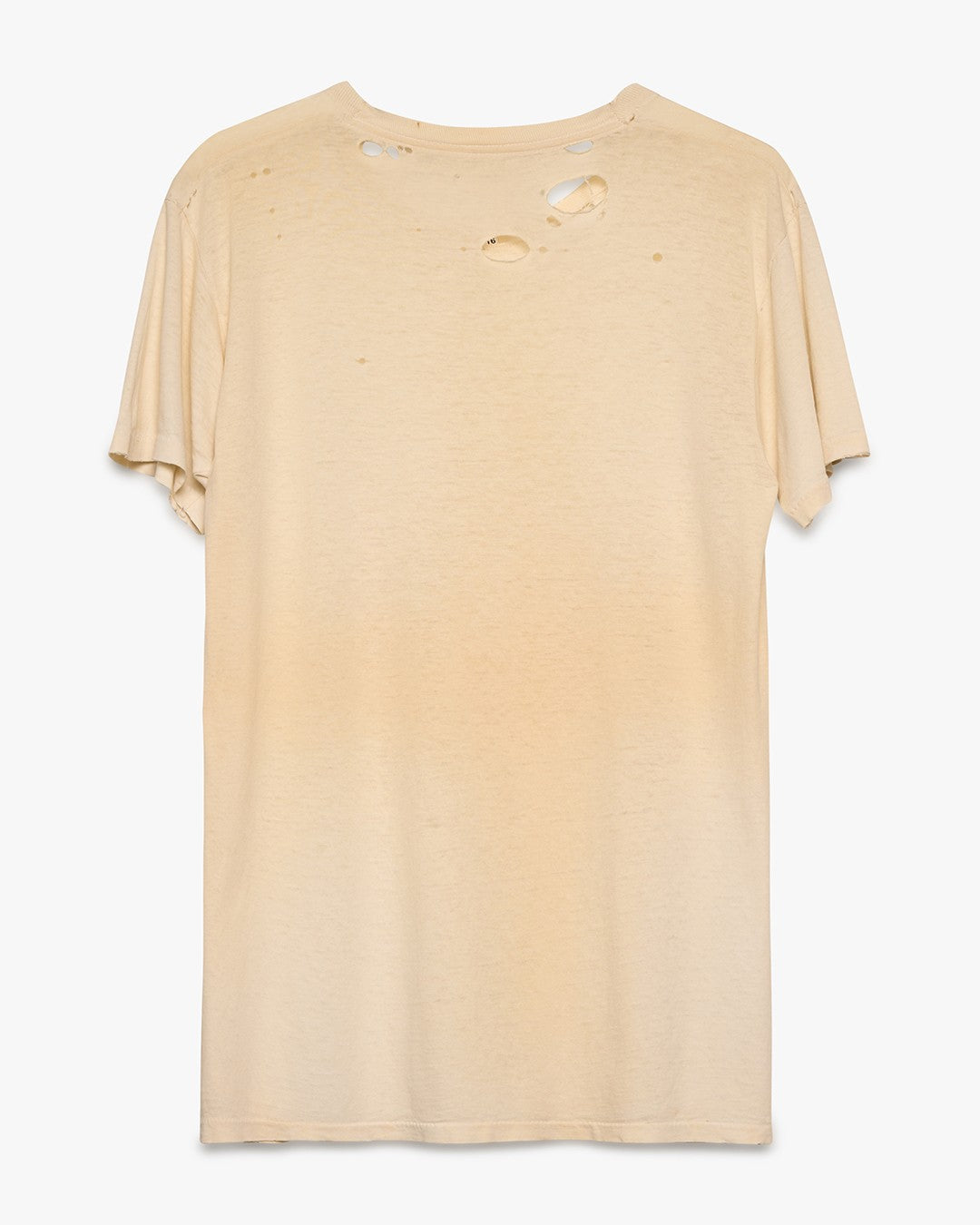 Distressed Dirt-Stained White Blank Tee