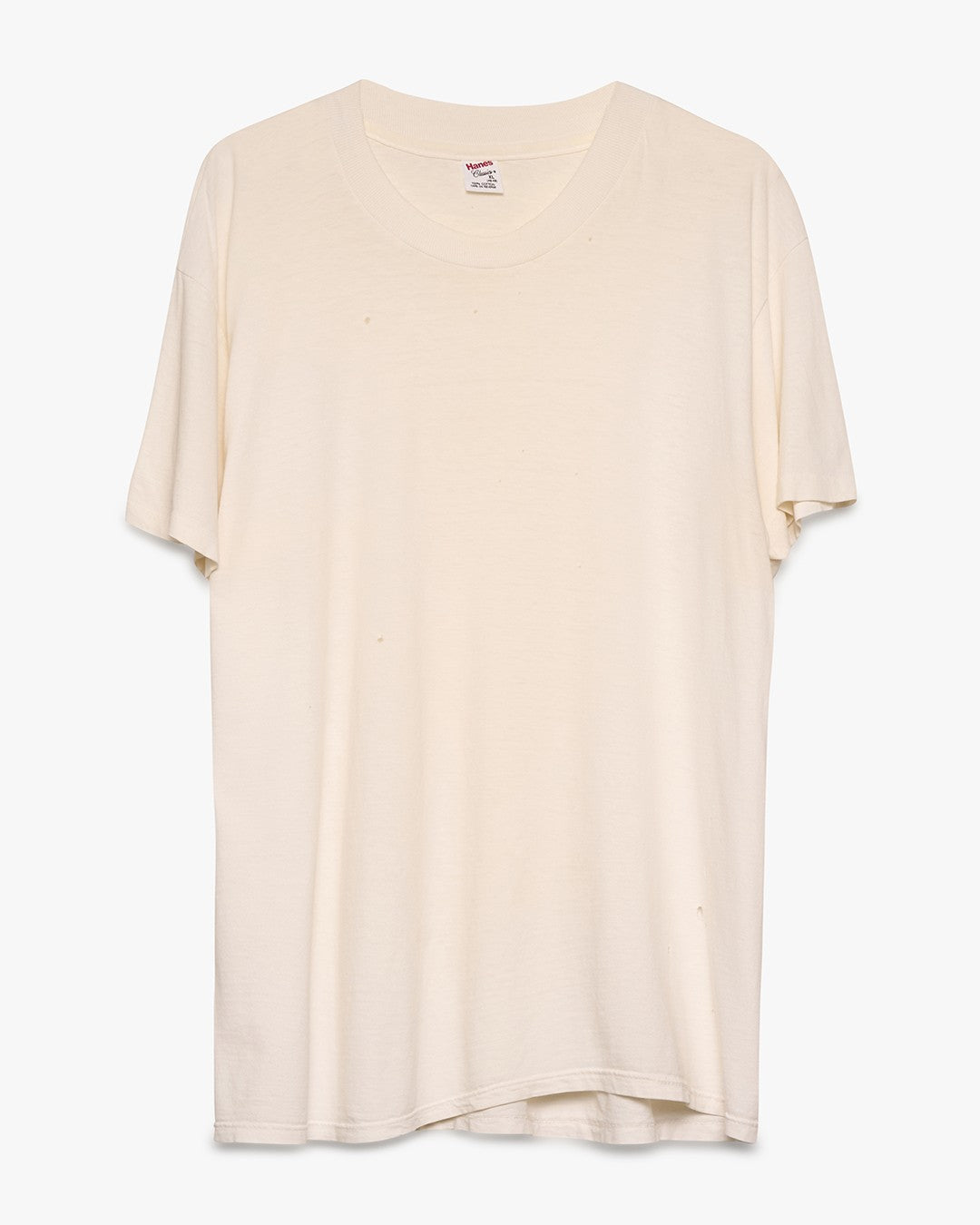Hanes Stained White Blank Tee