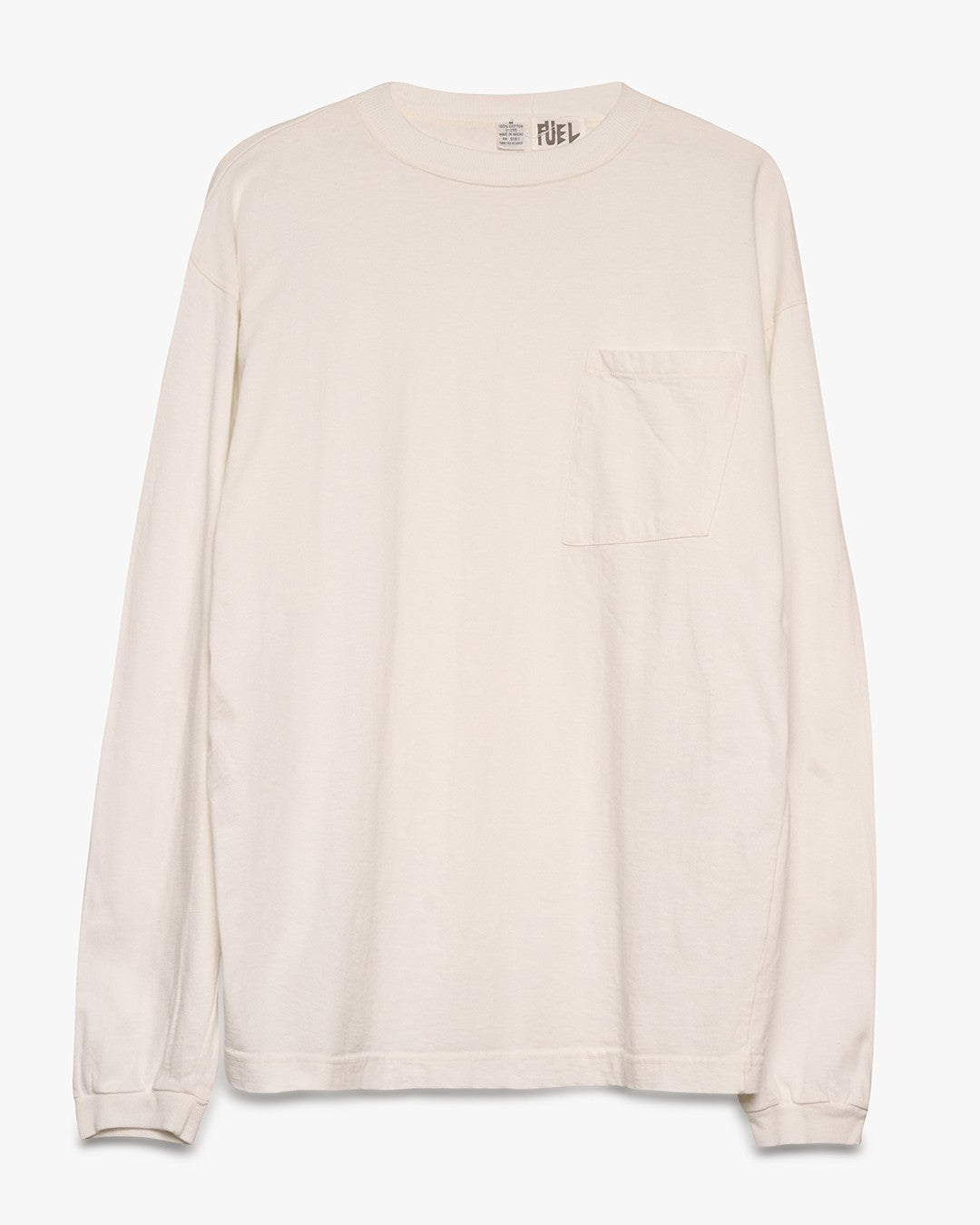 Fuel White Blank Pocket Tee LS
