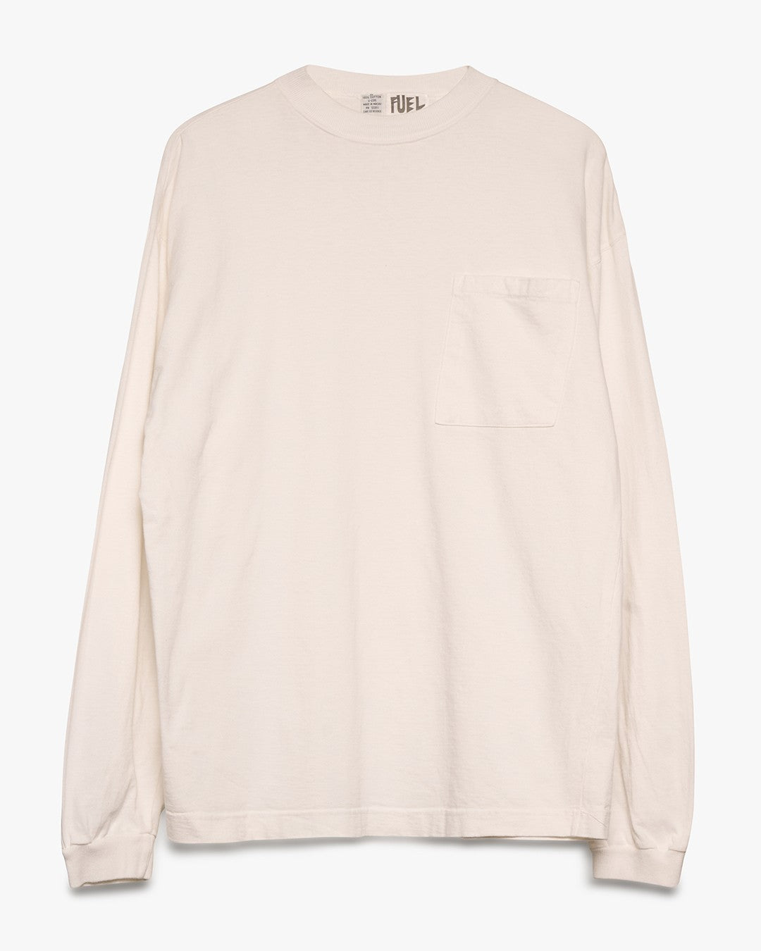 Fuel White Blank Pocket Tee LS
