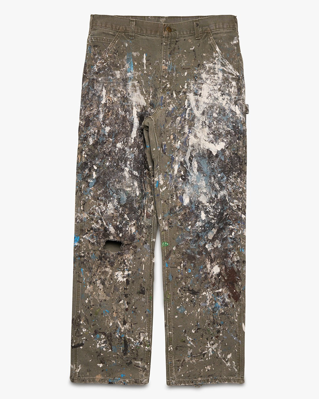 Extremely Painted Green Carhartt Carpenters