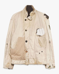 Thrashed Canvas Bomber Jacket