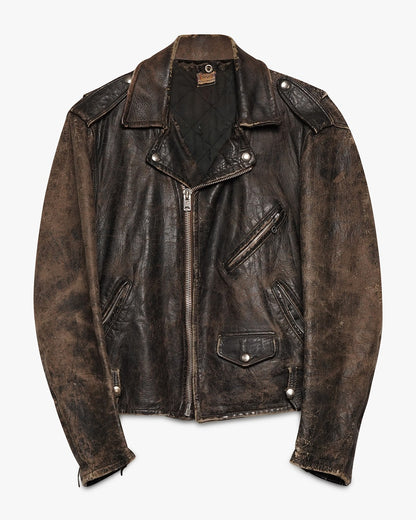 Distressed Black Motorcycle Jacket