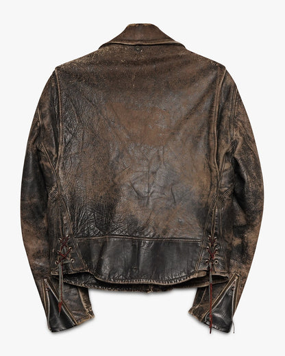 Distressed Black Motorcycle Jacket