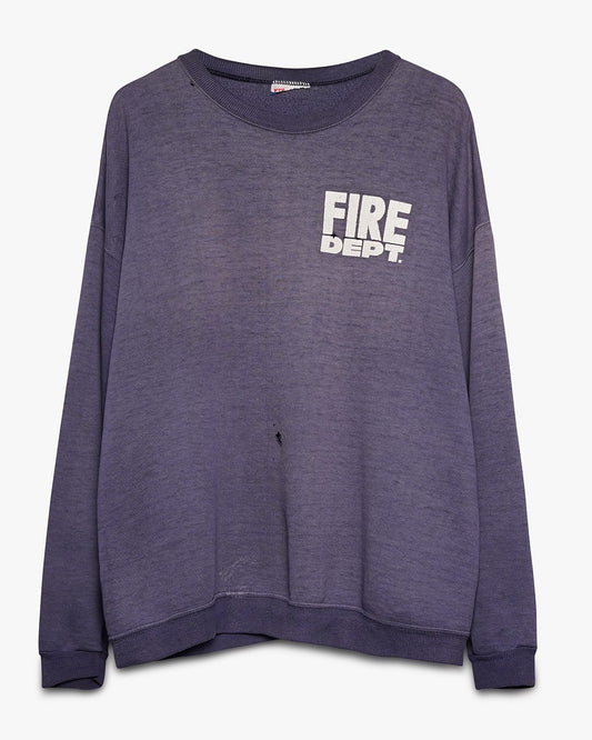 Faded Blue Fire Dept. Crewneck