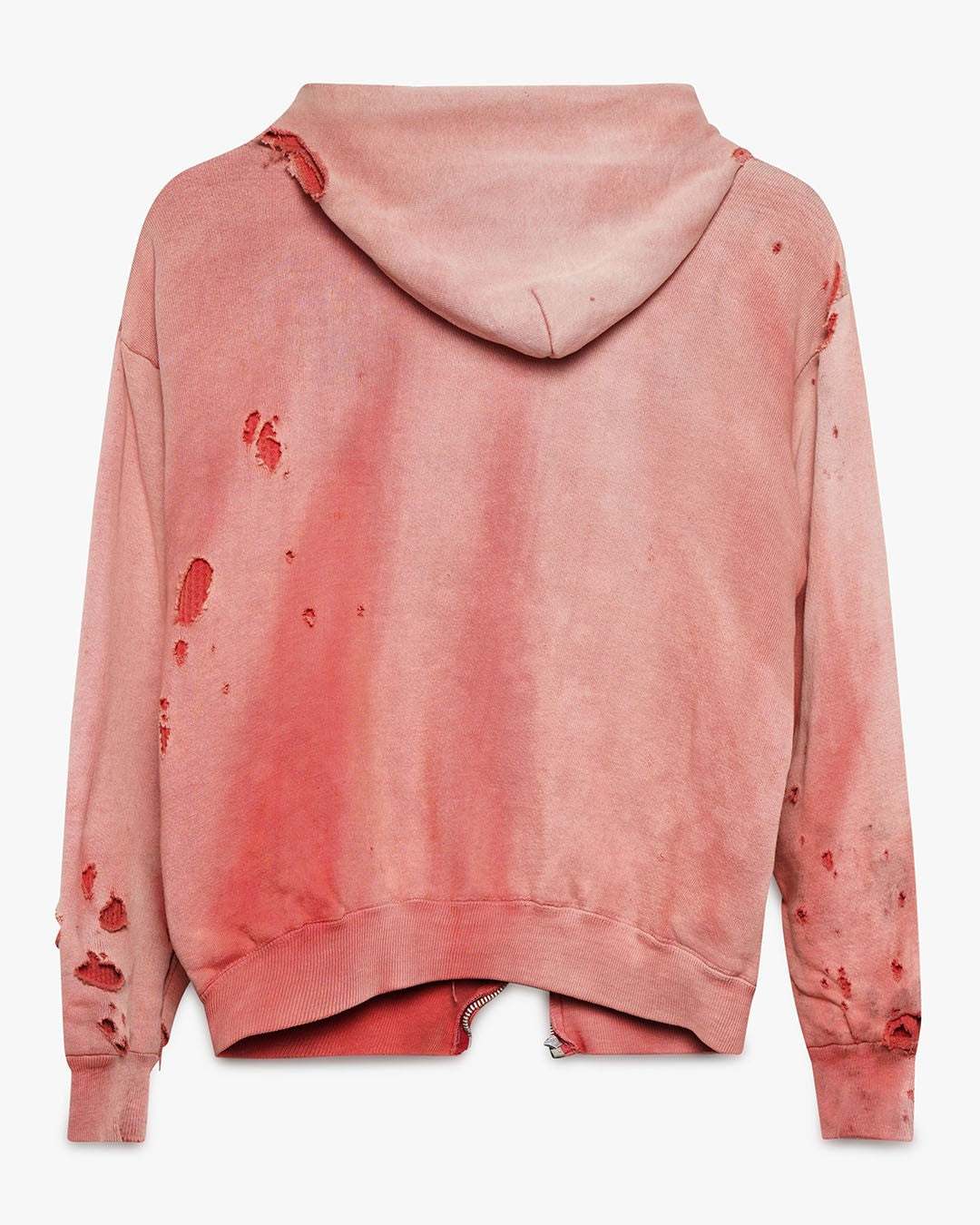 Distressed/Faded Red Thermal Lined Hoodie
