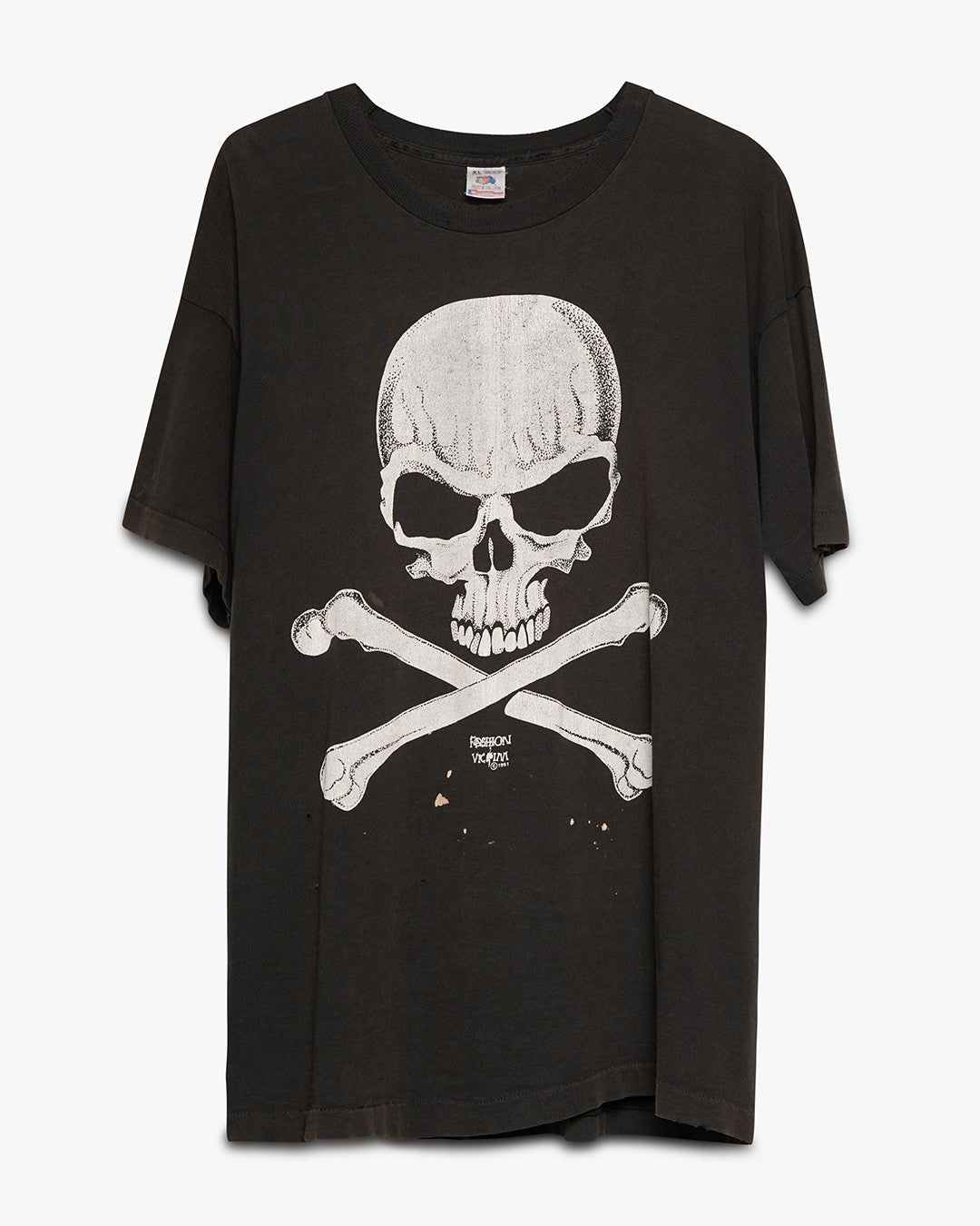 Black Skull & Bones Fashion Victim Tee