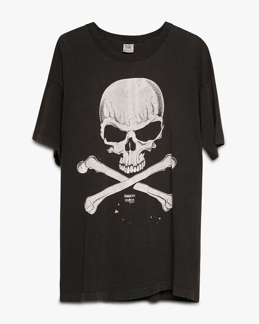 Black Skull & Bones Fashion Victim Tee