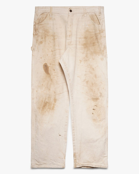 White Painted/Stained Carpenter Pants