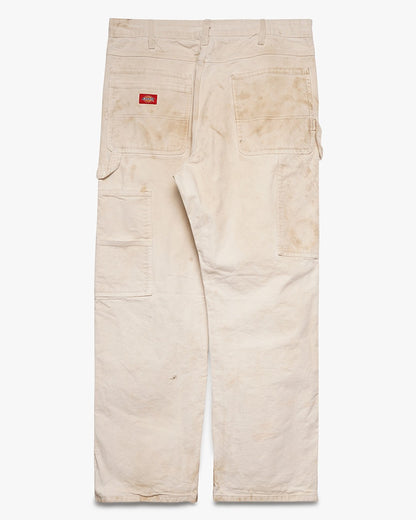 White Painted/Stained Carpenter Pants