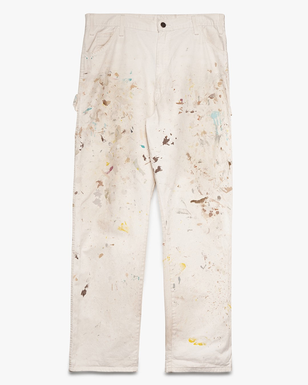 White Painted Carpenter Pants