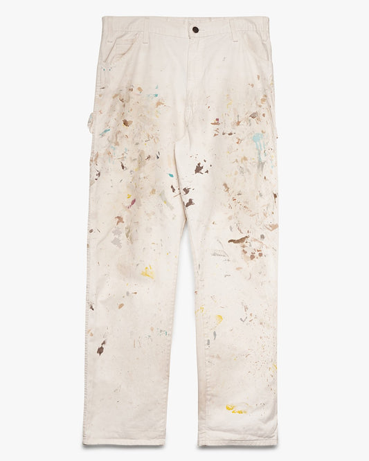 White Painted Carpenter Pants