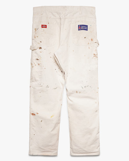 White Painted Carpenter Pants