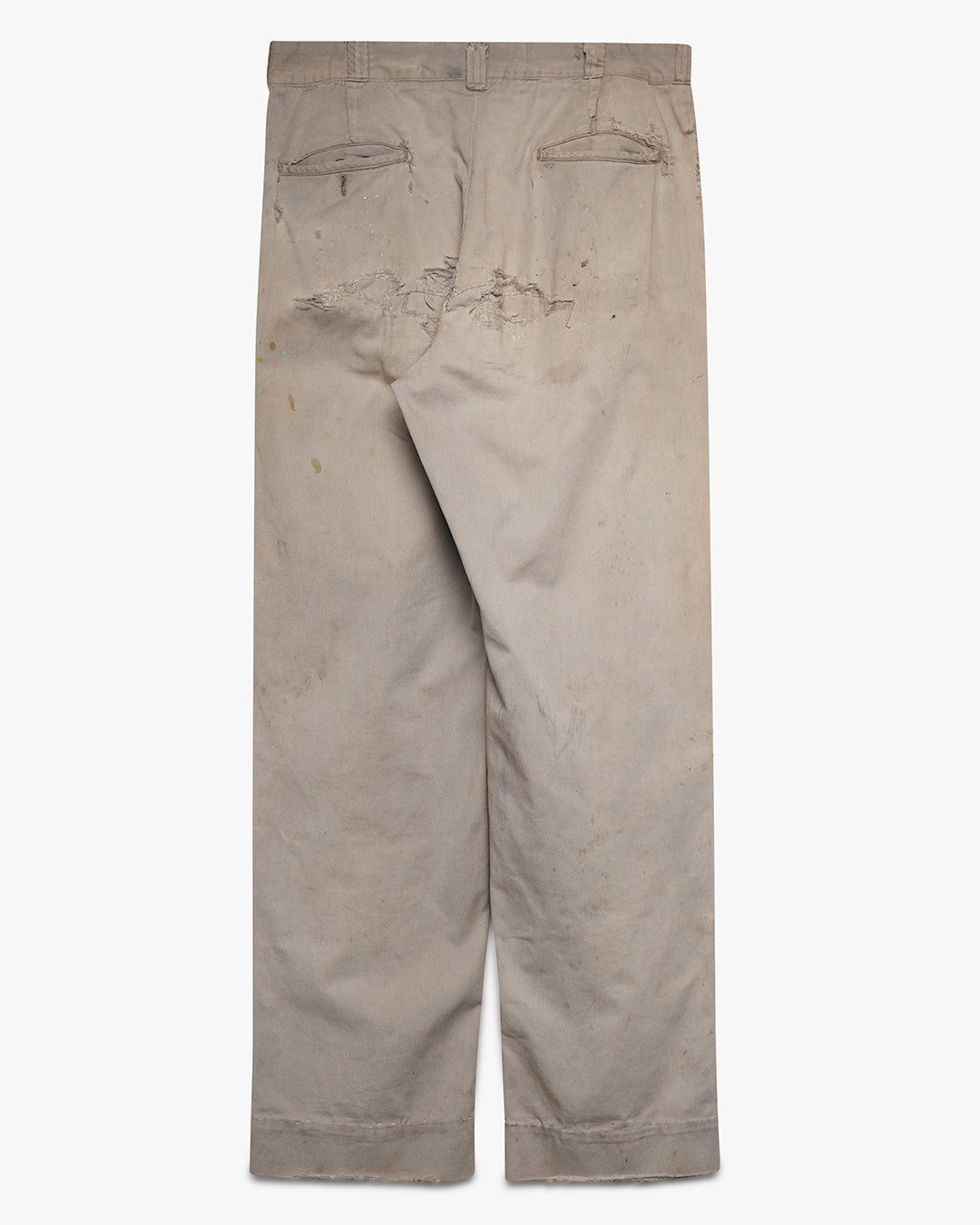 Thrashed/Repaired Grey Chino Pants