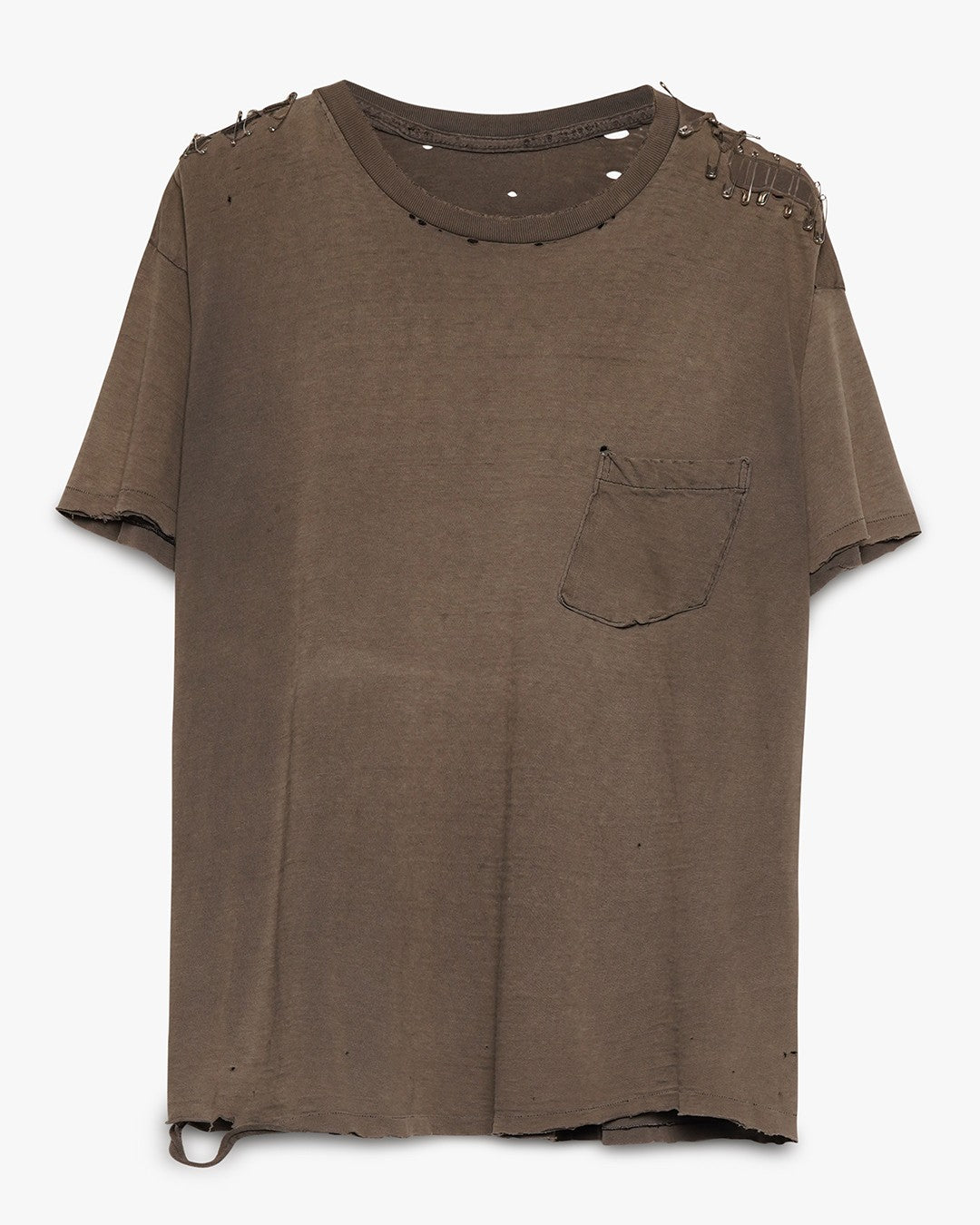 Distressed/Faded Black Gap Pocket Tee