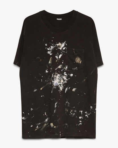 Paint Splatter Black Pocket Tee