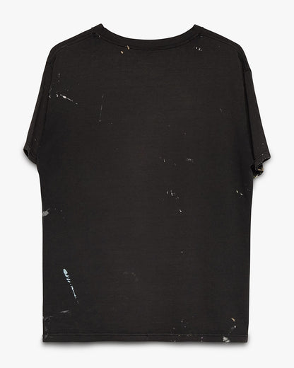 Paint Splatter Black Pocket Tee