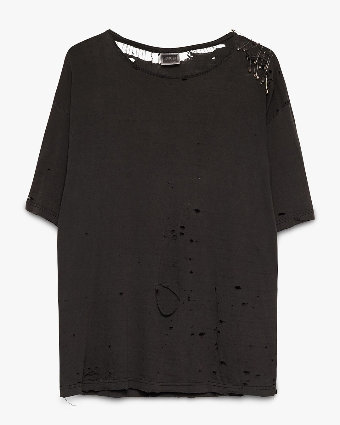 Thrashed/Safety Pinned Black Blank