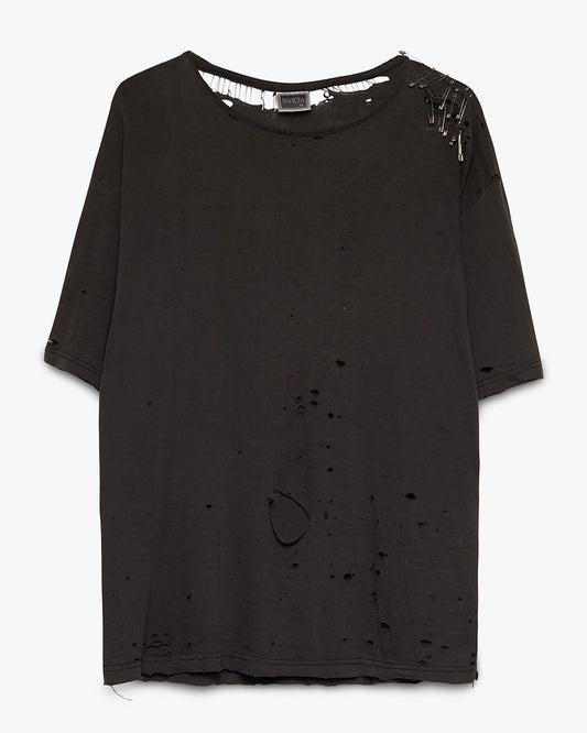 Thrashed/Safety Pinned Black Blank