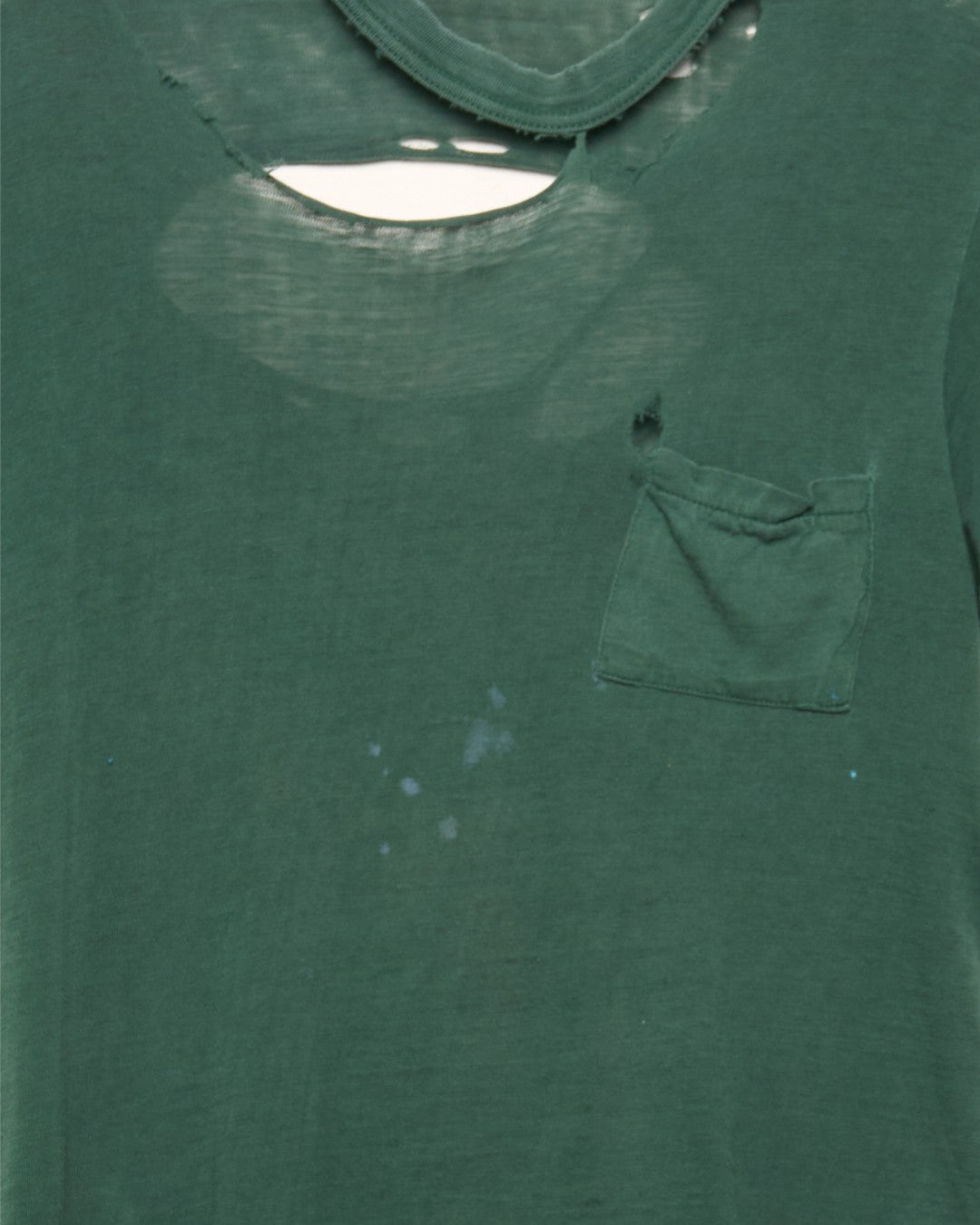 Green Neck Thrashed T-Shirt